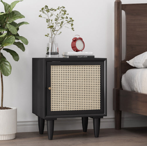 Contemporary Bedside Cabinet 1 Door Right Side Nightstand for Bedroom