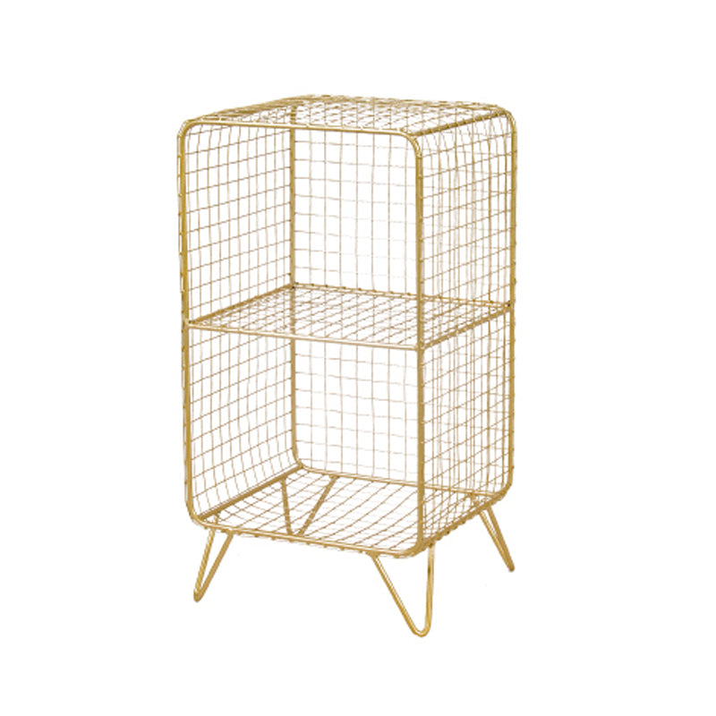 Metal Bedside Cabinet Glam Accent Table Nightstand for Bedroom