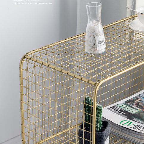 Metal Bedside Cabinet Glam Accent Table Nightstand for Bedroom