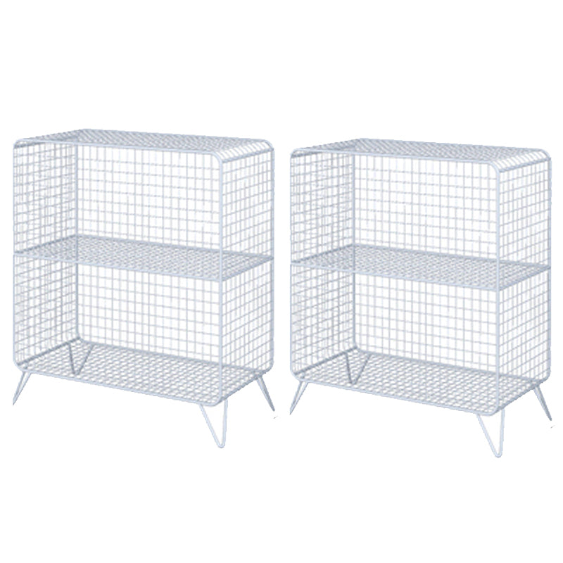 Metal Bedside Cabinet Glam Accent Table Nightstand for Bedroom