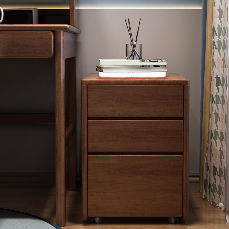 Contemporary Rubber Wood Storage Chest Home Chest with 3 Drawers