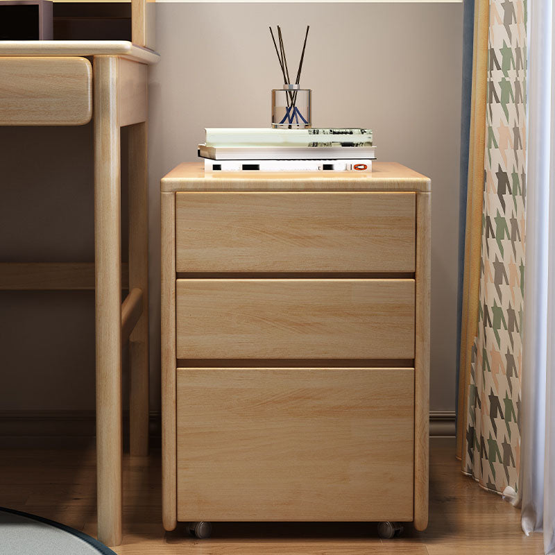 Contemporary Rubber Wood Storage Chest Home Chest with 3 Drawers