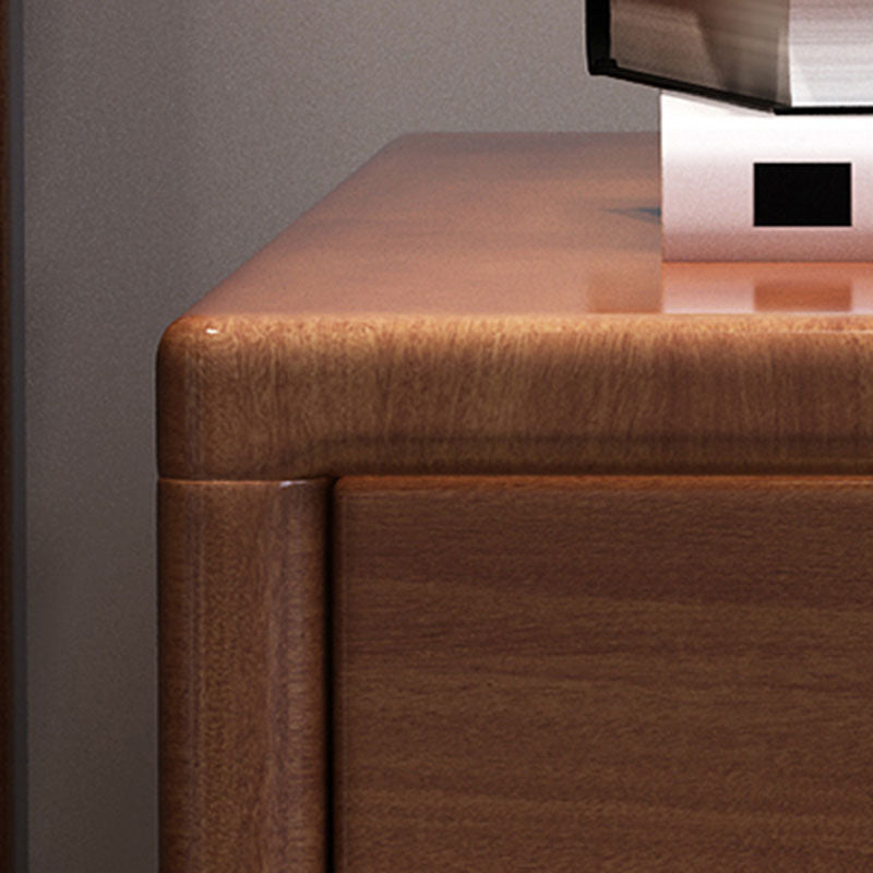 Contemporary Rubber Wood Storage Chest Home Chest with 3 Drawers