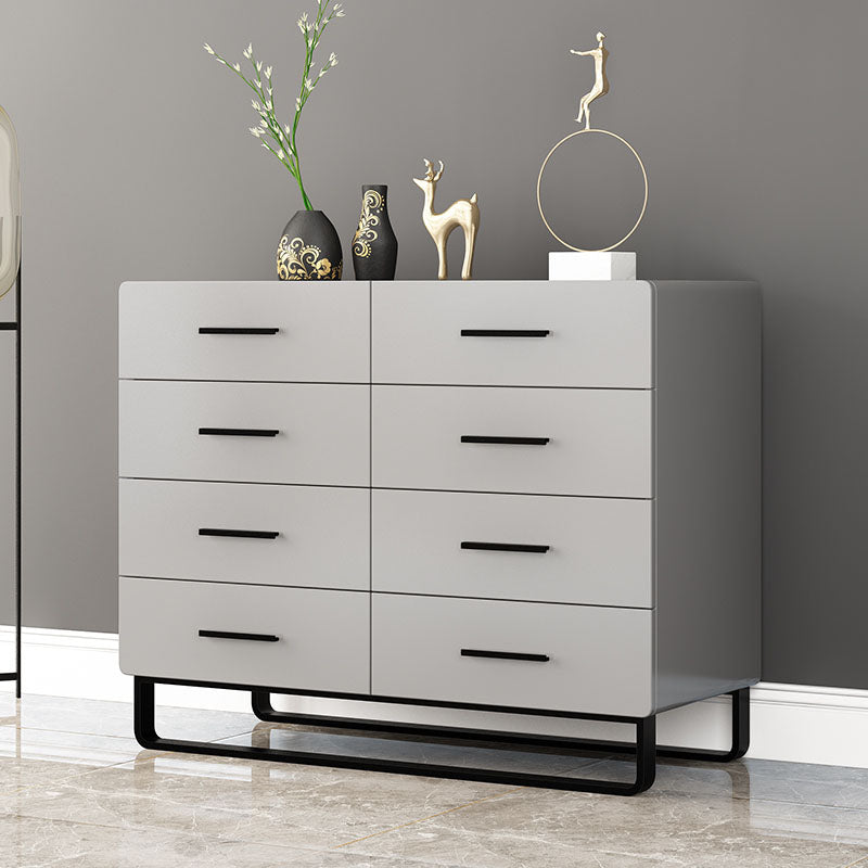 Contemporary Bedroom Chest 16" Wide Storage Chest in Gray with Drawers