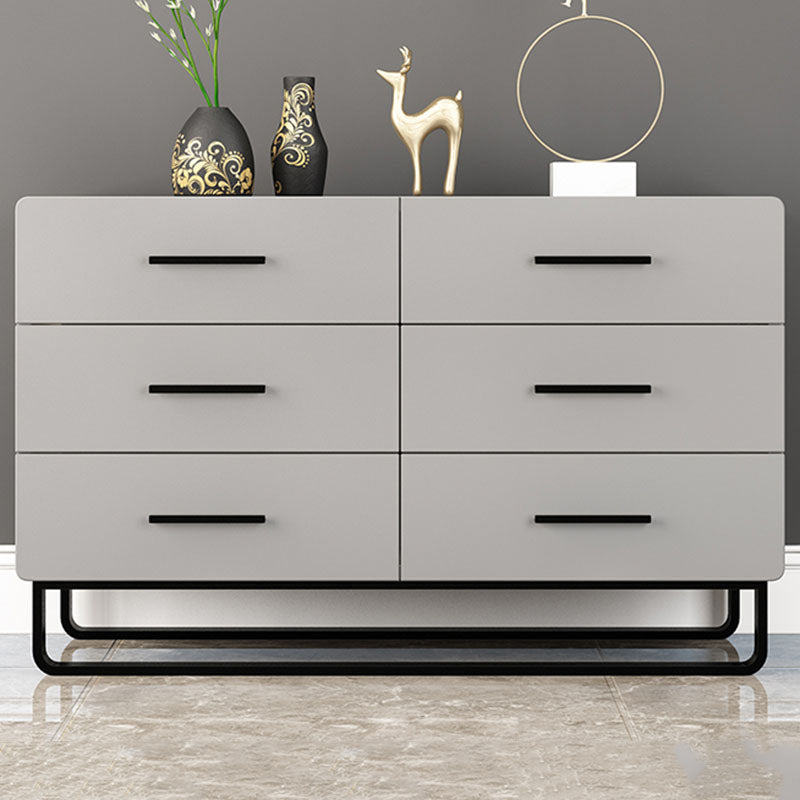 Contemporary Bedroom Chest 16" Wide Storage Chest in Gray with Drawers