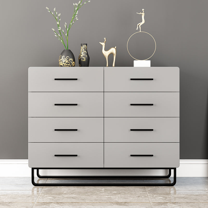 Contemporary Bedroom Chest 16" Wide Storage Chest in Gray with Drawers