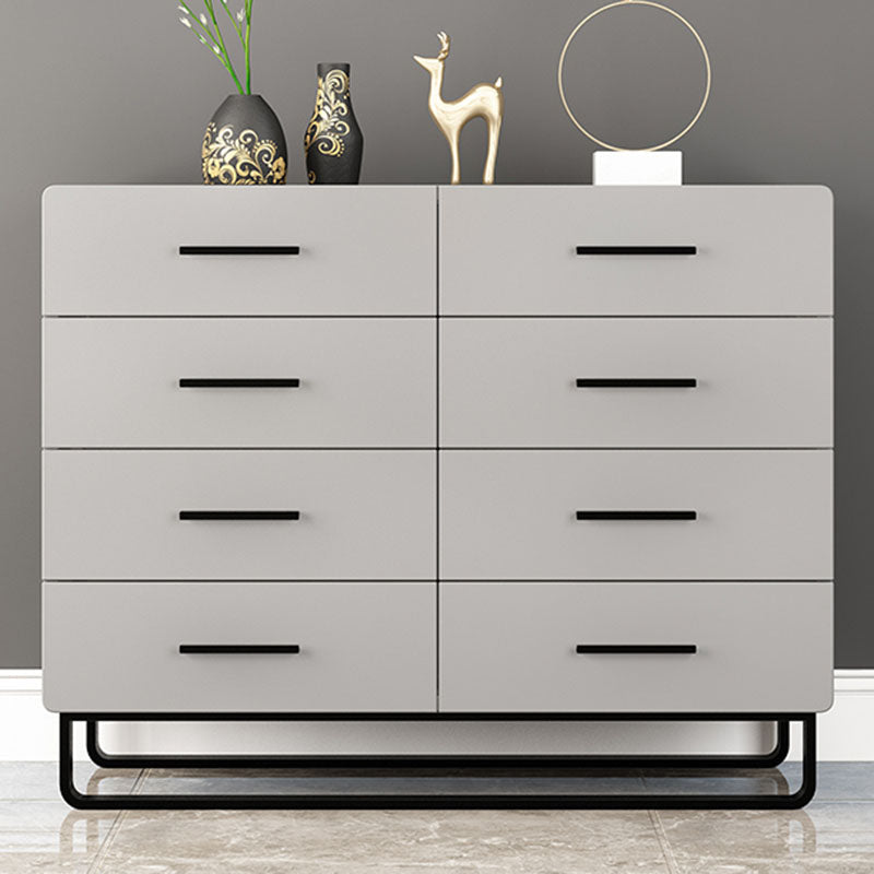 Contemporary Bedroom Chest 16" Wide Storage Chest in Gray with Drawers