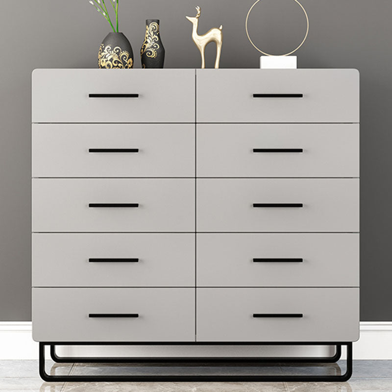 Contemporary Bedroom Chest 16" Wide Storage Chest in Gray with Drawers