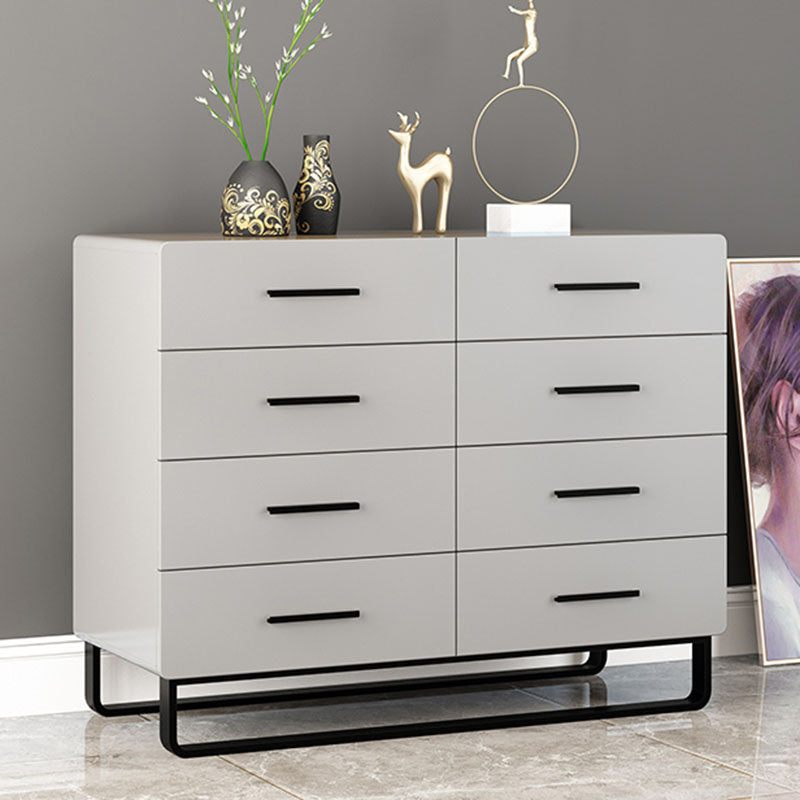 Contemporary Bedroom Chest 16" Wide Storage Chest in Gray with Drawers