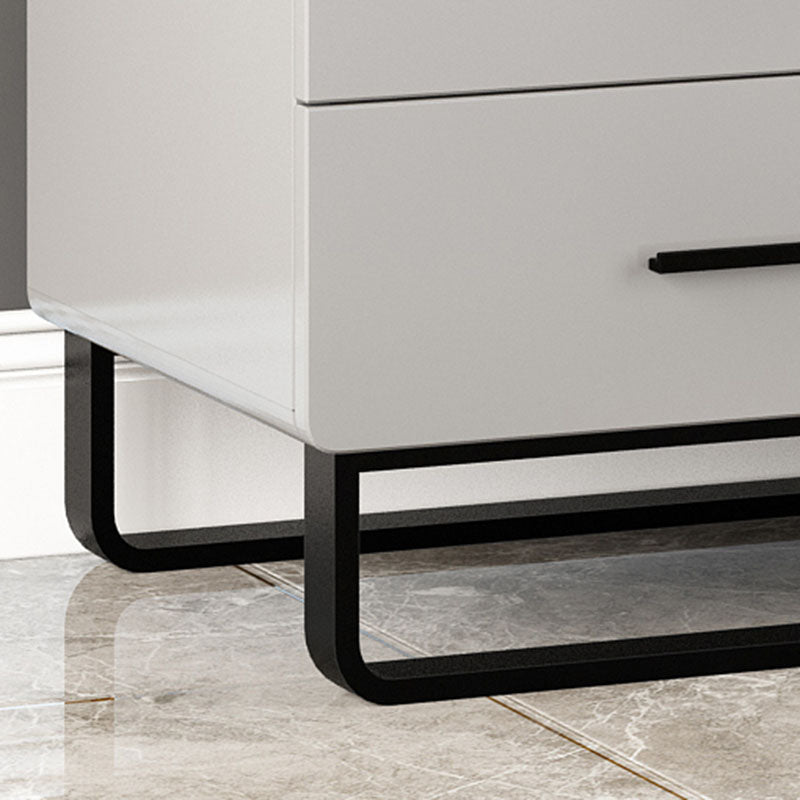 Contemporary Bedroom Chest 16" Wide Storage Chest in Gray with Drawers