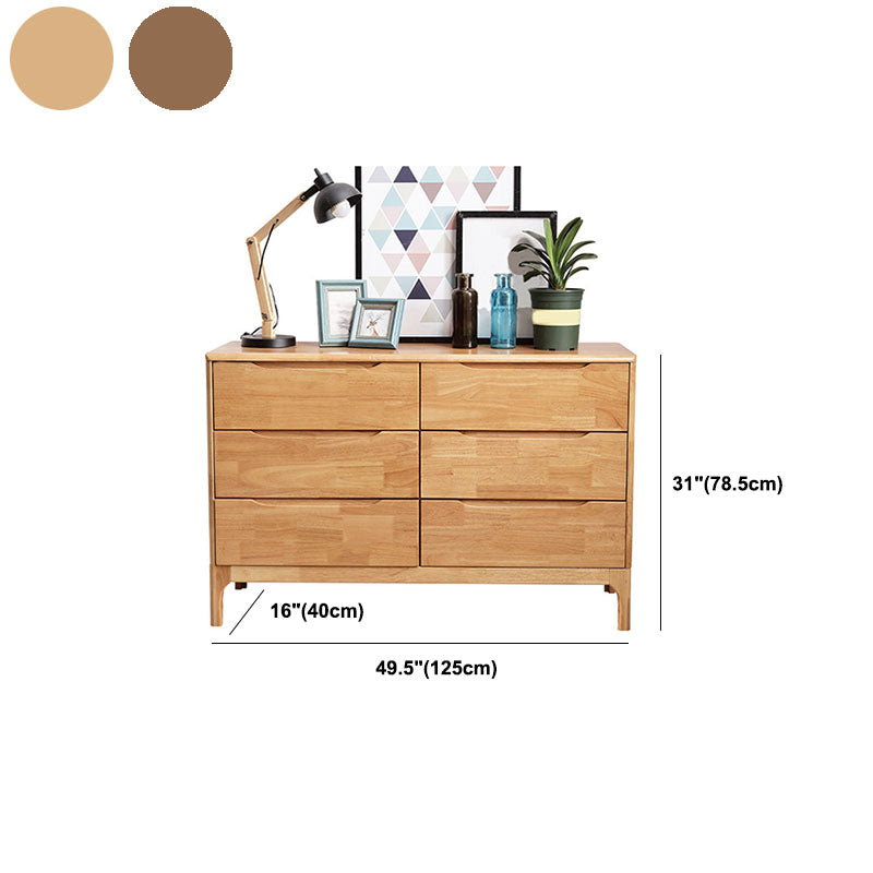 Modern Dresser Solid Wood Storage Chest Dresser with 5/6/7 Drawers