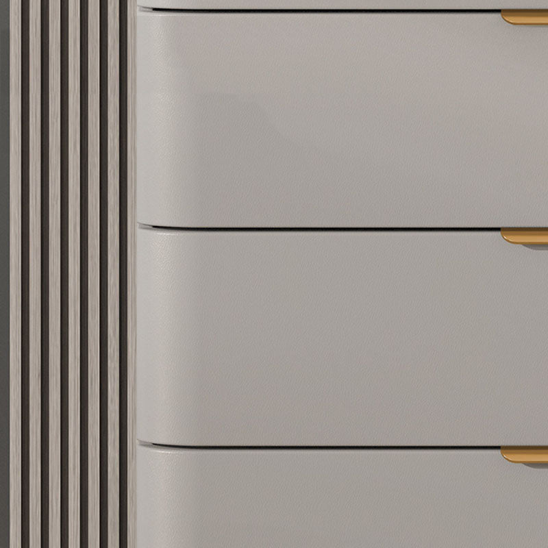 Solid Wood Glam Storage Chest Dresser Vertical Storage Chest with Metal Feet