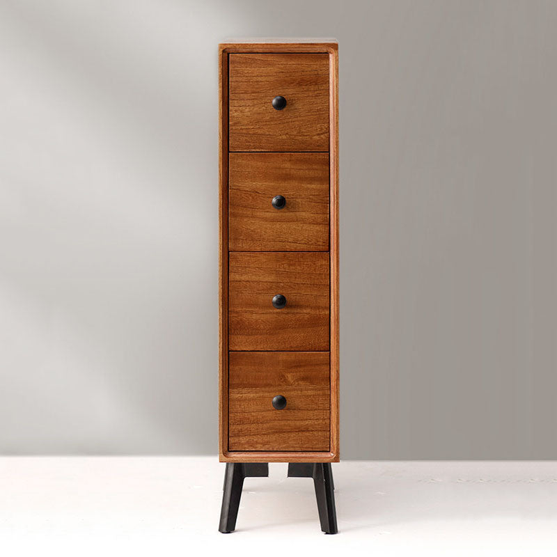 Contemporary Chest Vertical Solid Wood Lingerie Chest without Mirror