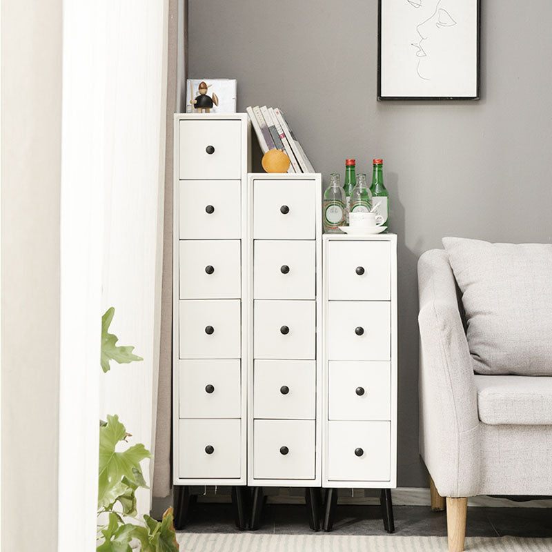 Contemporary Chest Vertical Solid Wood Lingerie Chest without Mirror