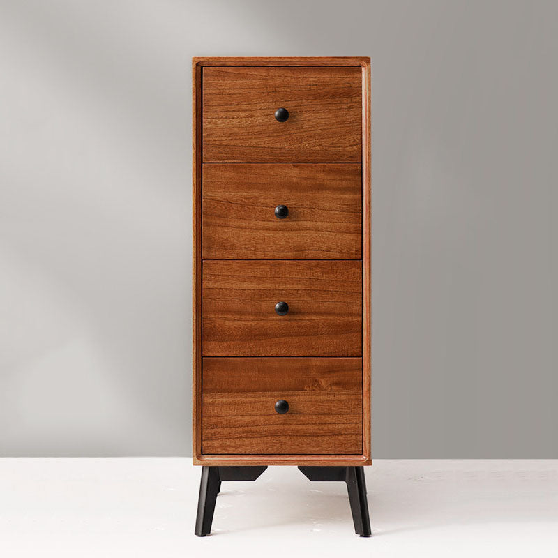 Contemporary Chest Vertical Solid Wood Lingerie Chest without Mirror