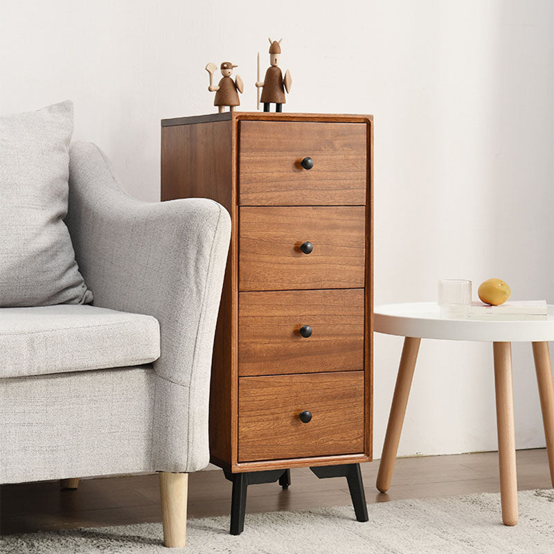 Contemporary Chest Vertical Solid Wood Lingerie Chest without Mirror