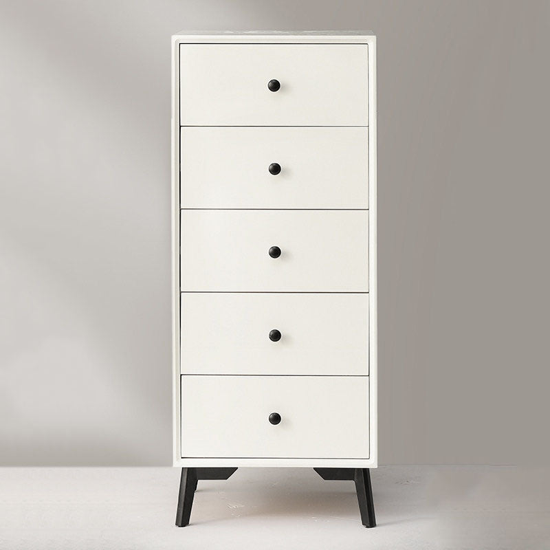 Contemporary Chest Vertical Solid Wood Lingerie Chest without Mirror