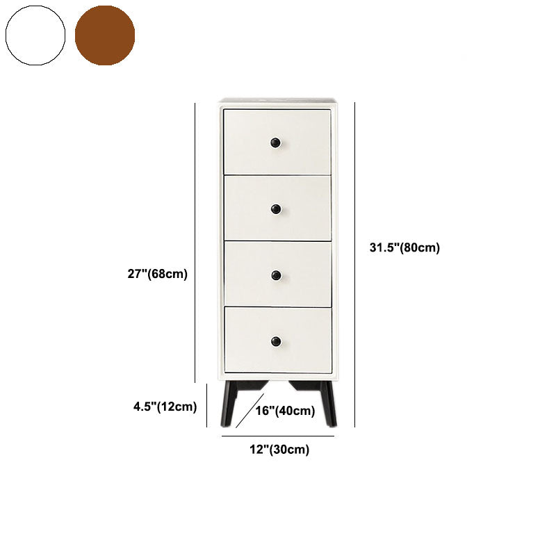 Contemporary Chest Vertical Solid Wood Lingerie Chest without Mirror