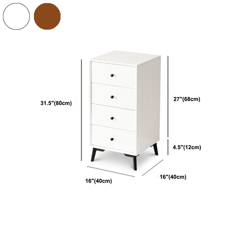 Contemporary Chest Vertical Solid Wood Lingerie Chest without Mirror