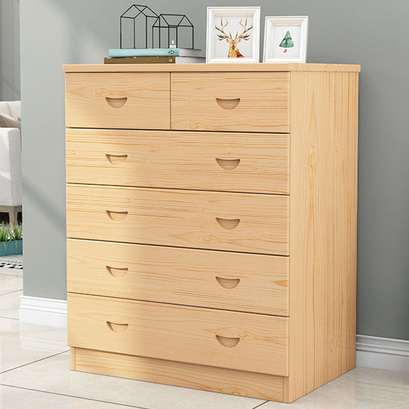 Modern Solid Wood Storage Chest Dresser Vertical Chest Without Mirror