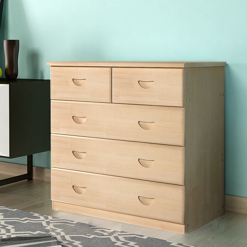 Modern Solid Wood Storage Chest Dresser Vertical Chest Without Mirror