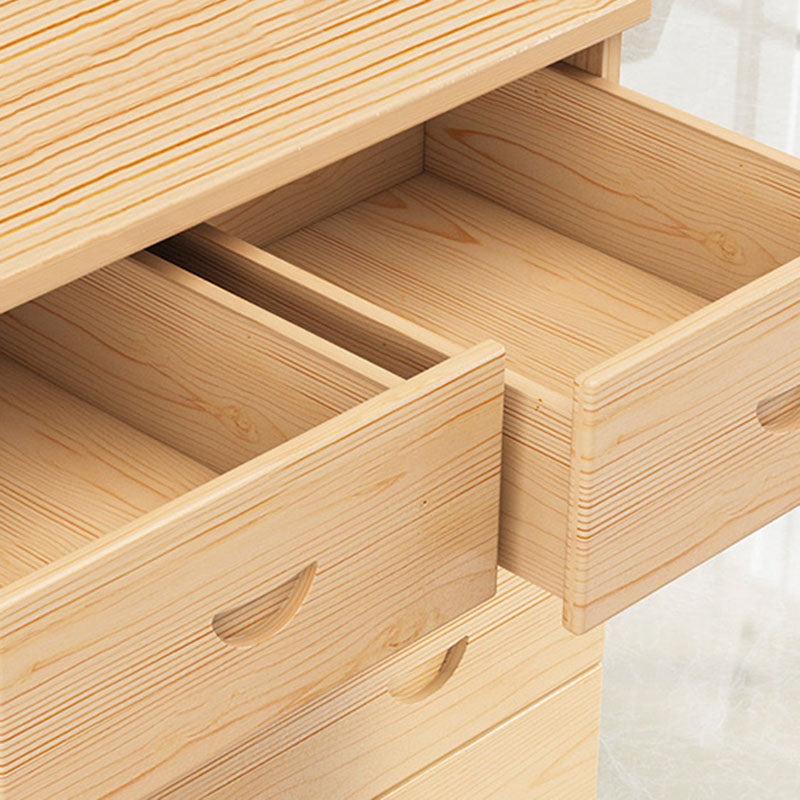 Modern Solid Wood Storage Chest Dresser Vertical Chest Without Mirror