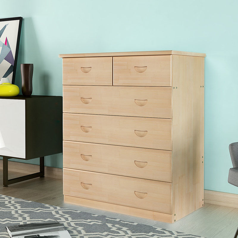 Modern Solid Wood Storage Chest Dresser Vertical Chest Without Mirror