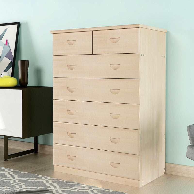 Modern Solid Wood Storage Chest Dresser Vertical Chest Without Mirror