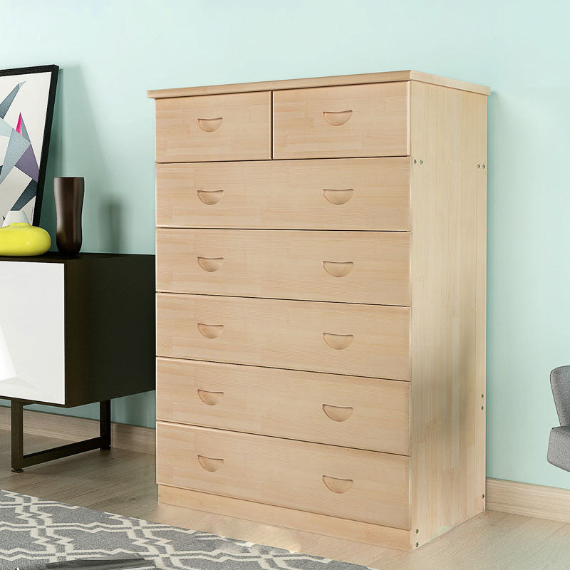 Modern Solid Wood Storage Chest Dresser Vertical Chest Without Mirror