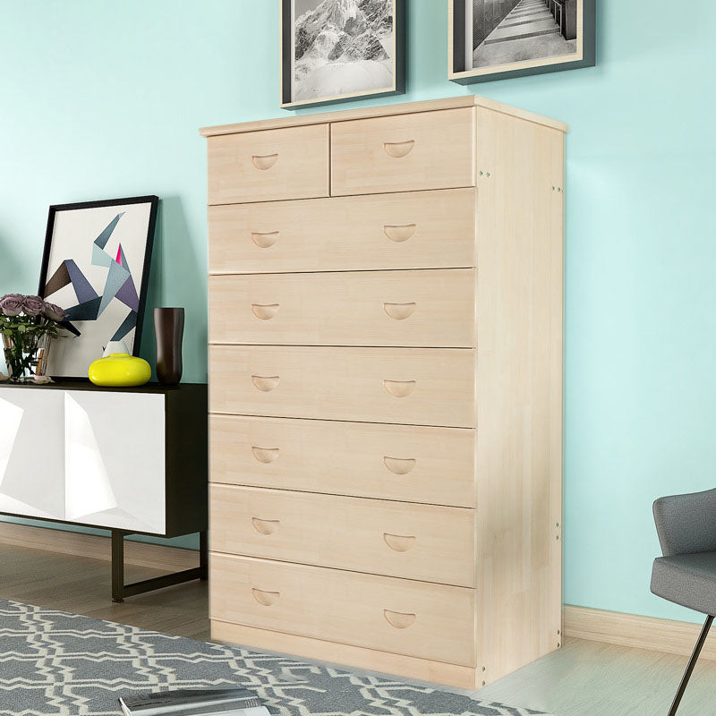 Modern Solid Wood Storage Chest Dresser Vertical Chest Without Mirror