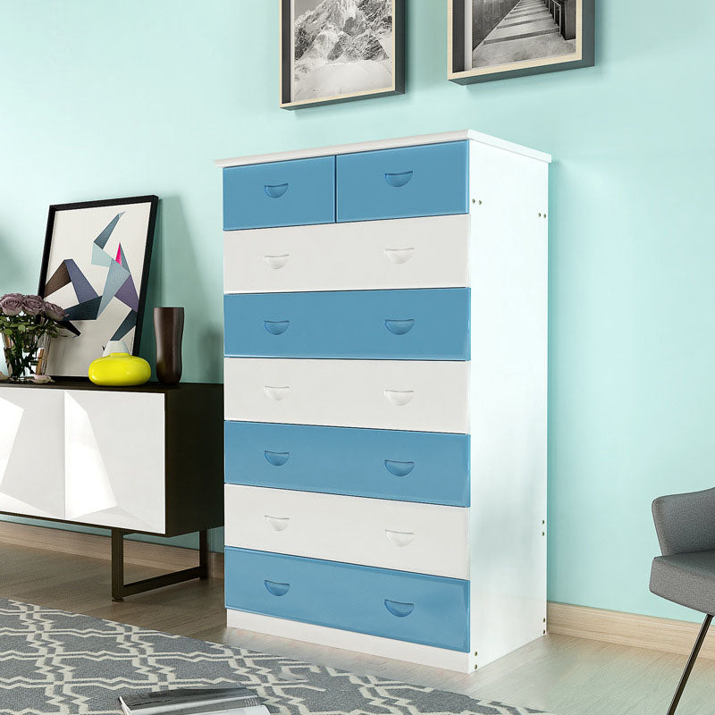 Modern Solid Wood Storage Chest Dresser Vertical Chest Without Mirror