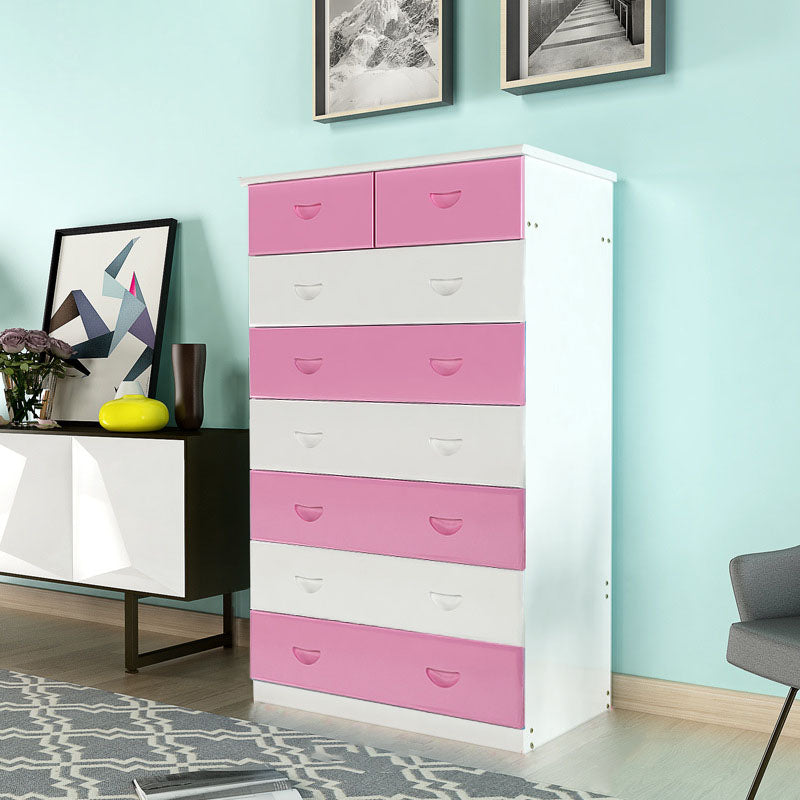 Modern Solid Wood Storage Chest Dresser Vertical Chest Without Mirror