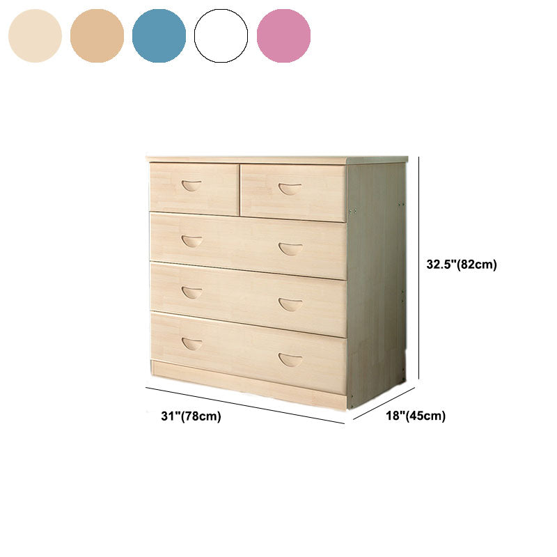 Modern Solid Wood Storage Chest Dresser Vertical Chest Without Mirror