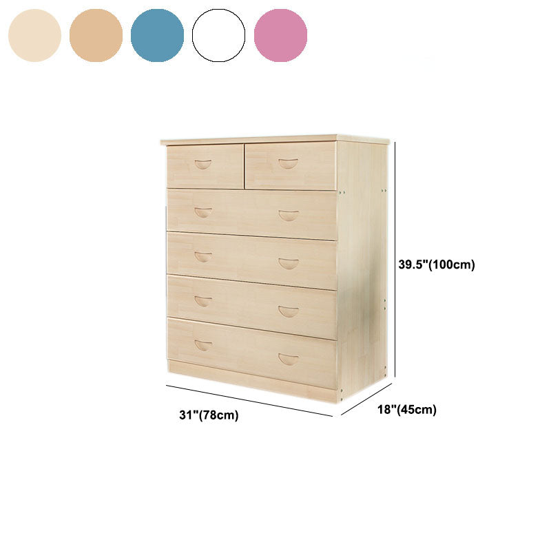 Modern Solid Wood Storage Chest Dresser Vertical Chest Without Mirror