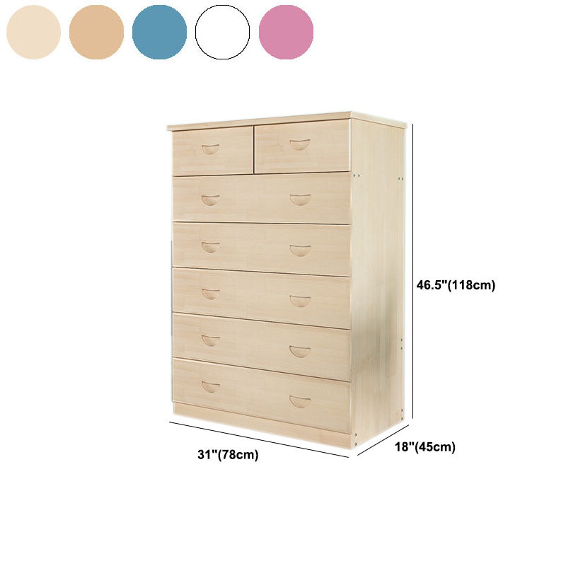 Modern Solid Wood Storage Chest Dresser Vertical Chest Without Mirror