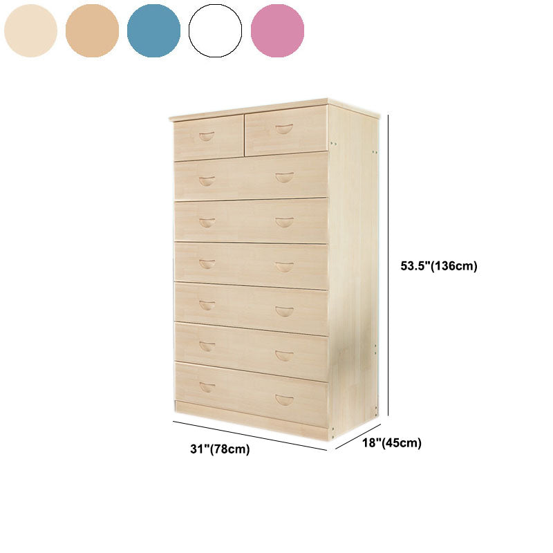 Modern Solid Wood Storage Chest Dresser Vertical Chest Without Mirror