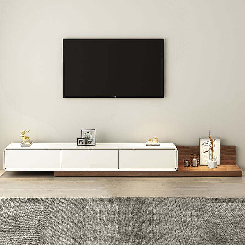 3-Drawer Floor-standing TV Stand Adjustable Wooden TV Stand Console , 16.5" D X 11.5" H