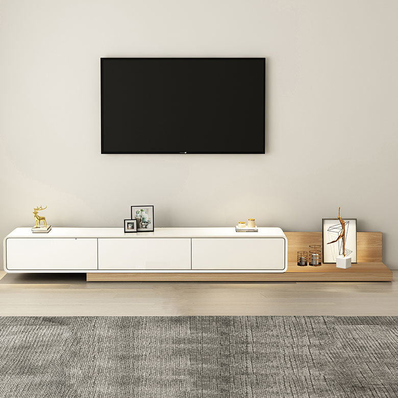 3-Drawer Floor-standing TV Stand Adjustable Wooden TV Stand Console , 16.5" D X 11.5" H