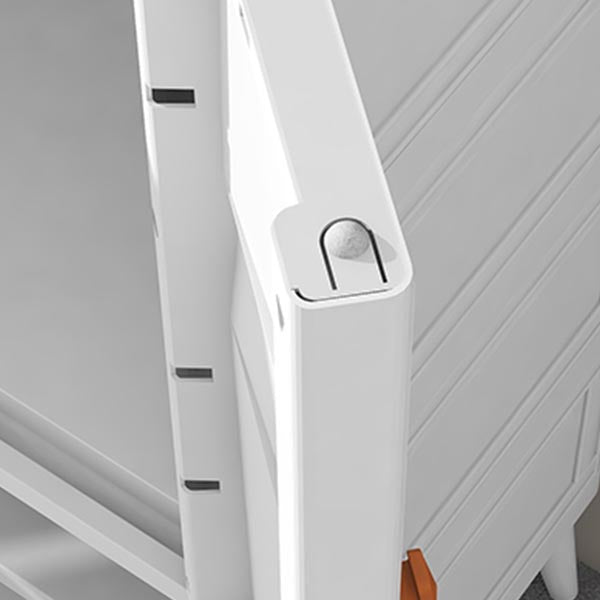 Plastic Matte Finish Storage Cabinet Contemporary Hinged Door Cabinet for Bedroom