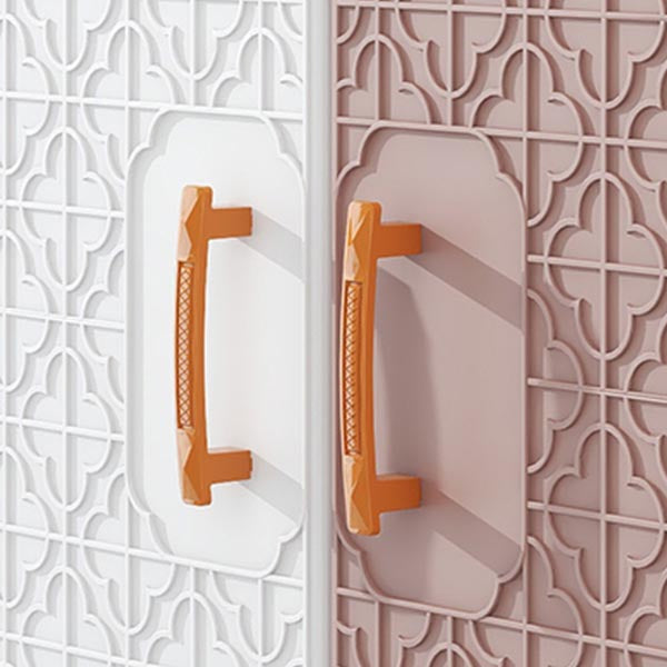 Plastic Matte Finish Storage Cabinet Contemporary Hinged Door Cabinet for Bedroom