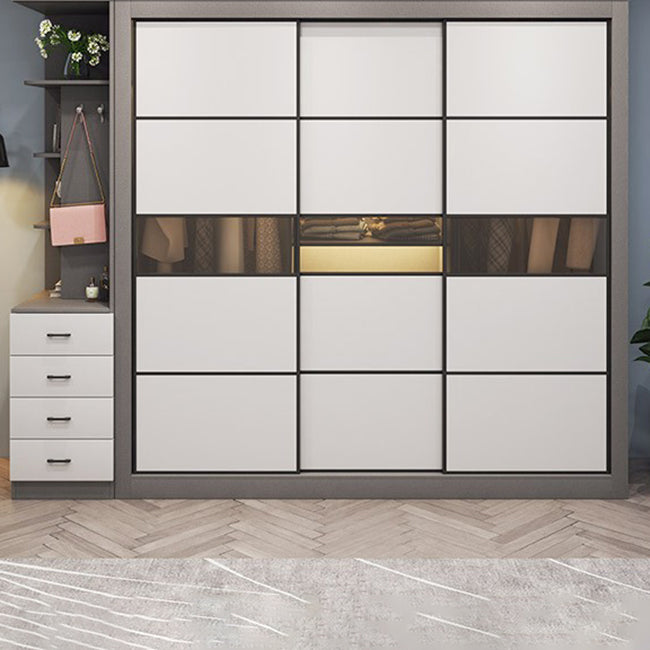 Grey and White Wardrobe Cabinet Contemporary Wardrobe Armoire