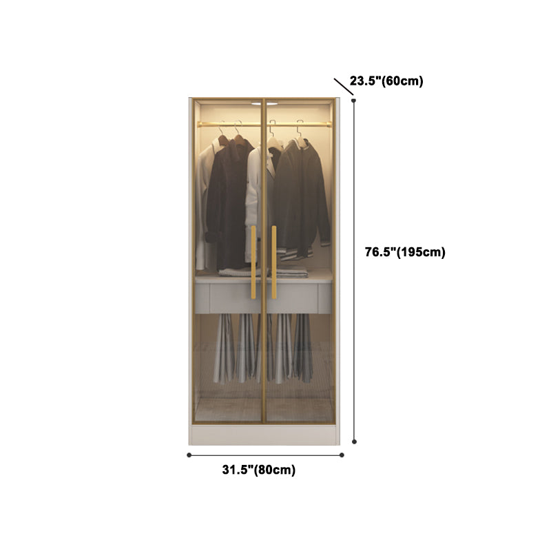 Contemporary Style Wardrobe Wooden Wardrobe Closet with Door