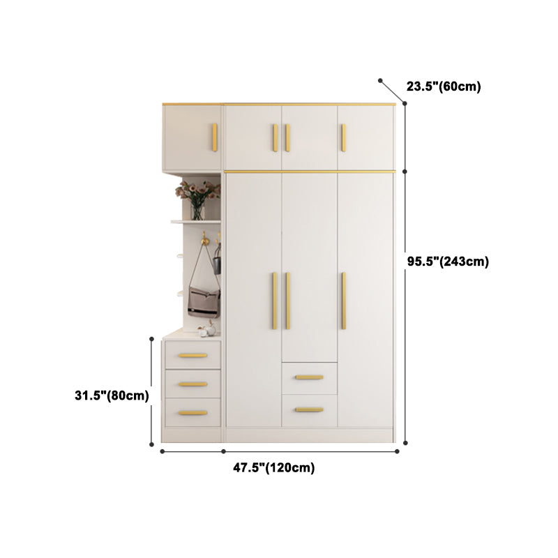 Contemporary Style Wardrobe Wooden Wardrobe Closet with Door