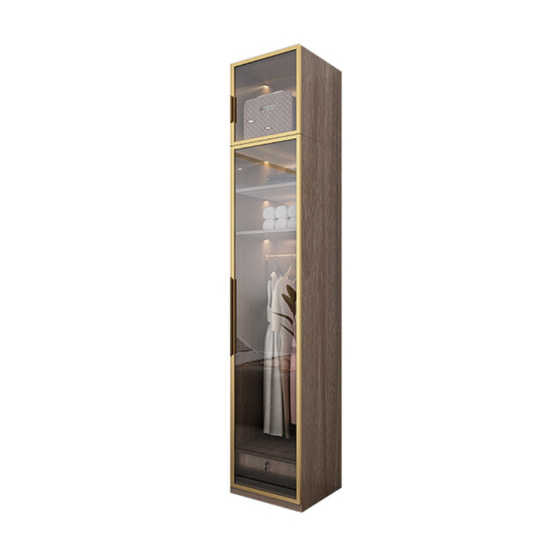 Contemporary Style Wardrobe Natural Colour Wooden Wardrobe Closet