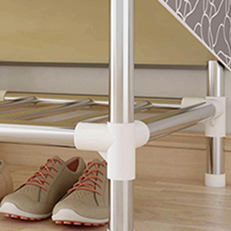 Contemporary Style Wardrobe Metal Clothes Rail Included Wardrobe Closet