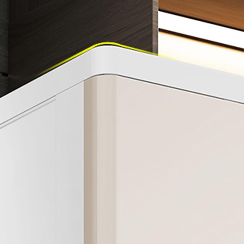 Contemporary Storage Cabinet Plastic Wardrobe Armoire with Drawer