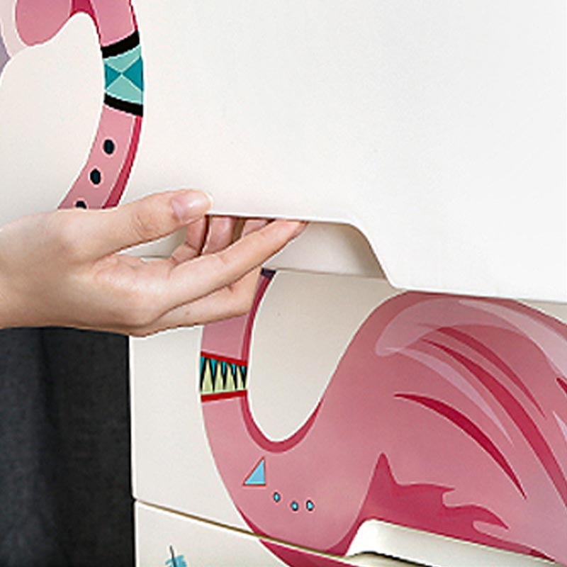 Contemporary Style Non-Hanging Armoire White Colour Plastic Wardrobe Closet