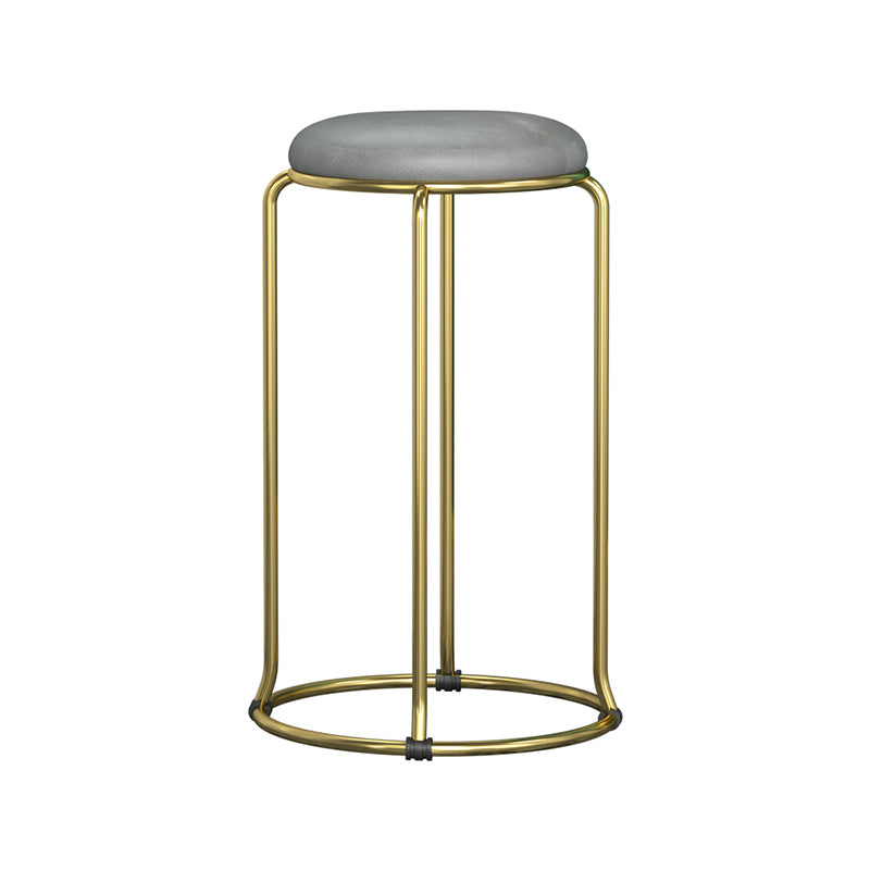 Scandinavian Stackable Armless Bar Stools Round Seat Backless Barstool