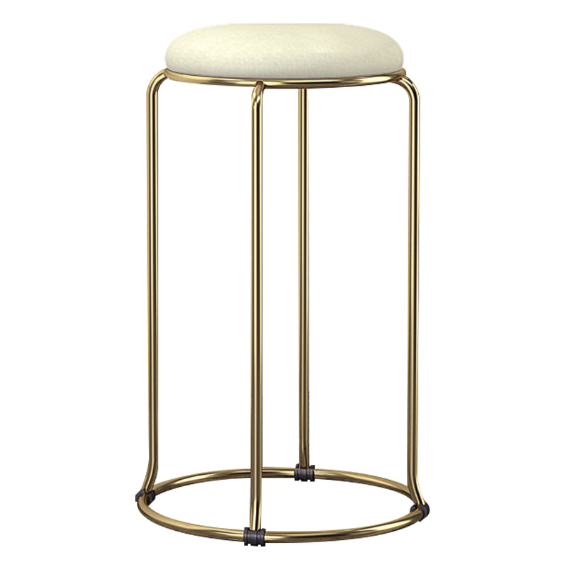 Scandinavian Stackable Armless Bar Stools Round Seat Backless Barstool
