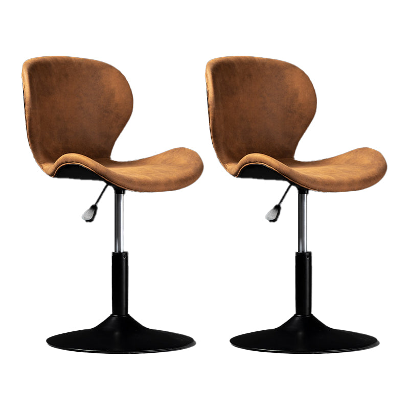 Scandinavian Metal Barstool Low Back Leather Barstools in Matte Finish for Indoor